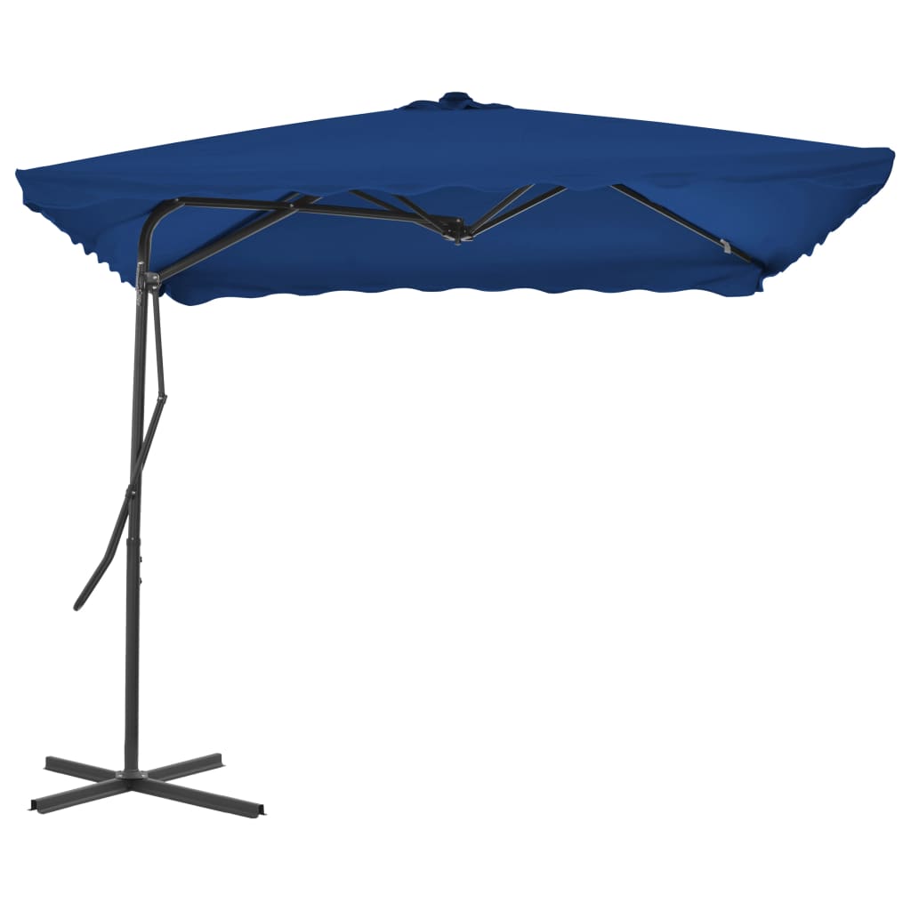 Haveparasol med stålstang 250x250x230 cm cm - blå, 1 - number 2.
