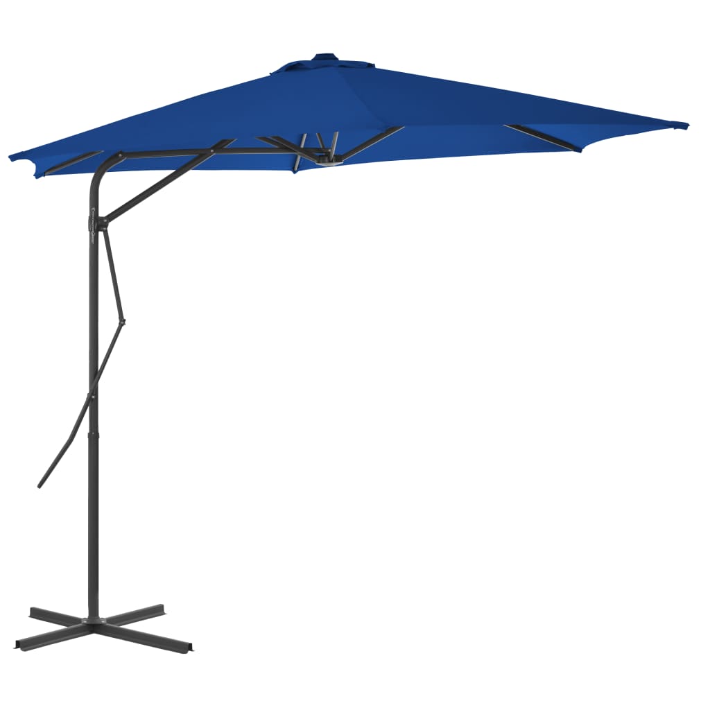 Parasol med stålstang 300x230 cm - blå, 1 - number 2.