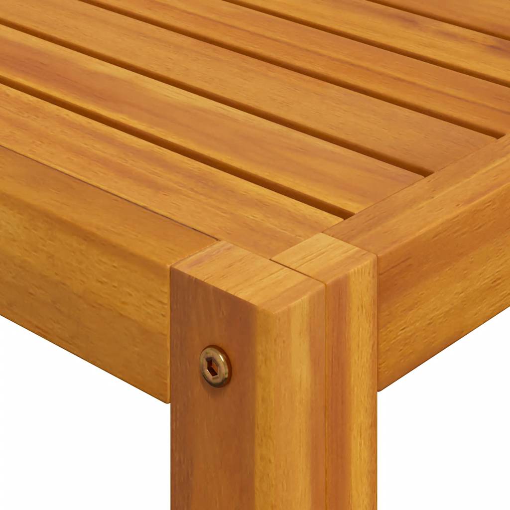 Loungesæt til haven 3 dele med hynder massivt akacietræ - mørkegrå, 1, midtermodul til sofa + fodskammel + bord - number 12.