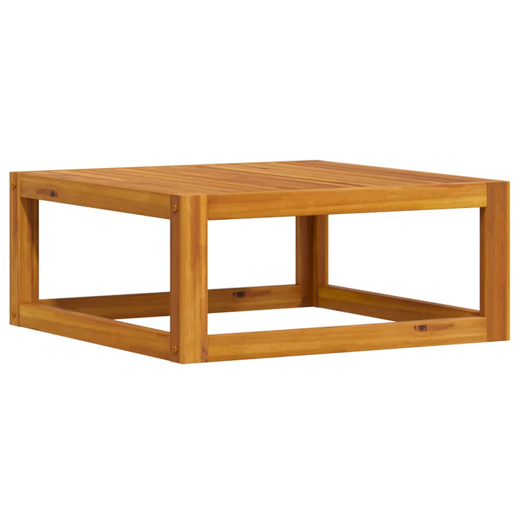 Loungesæt til haven 3 dele med hynder massivt akacietræ - mørkegrå, 1, midtermodul til sofa + fodskammel + bord - number 6.