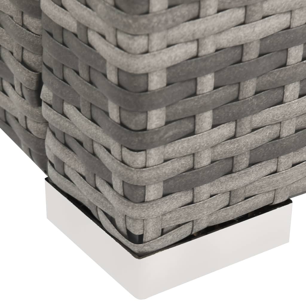 Dobbelt solseng polyrattan grå - number 6.