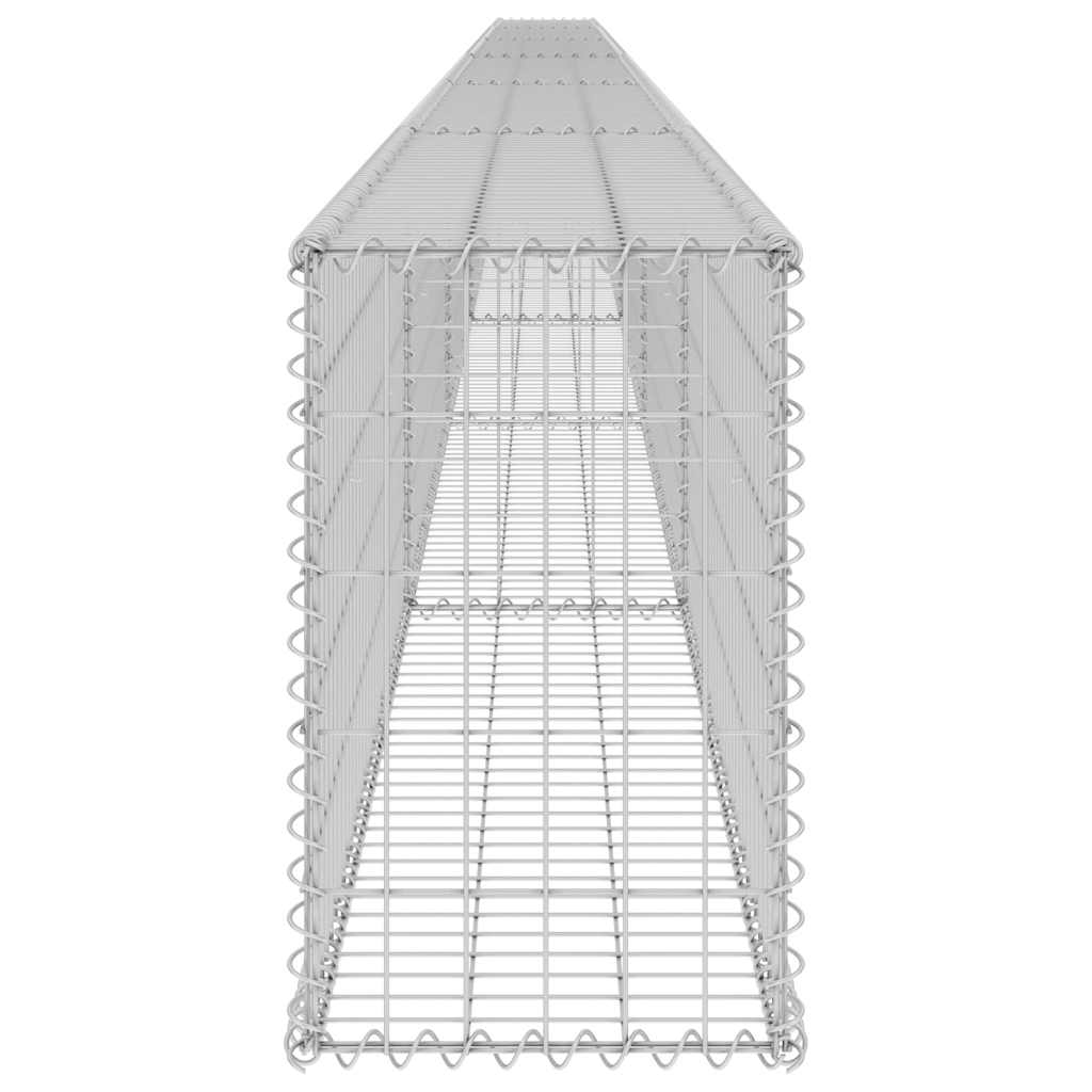 Gabionvæg med dæksler 900x30x50 cm galvaniseret stål - number 5.