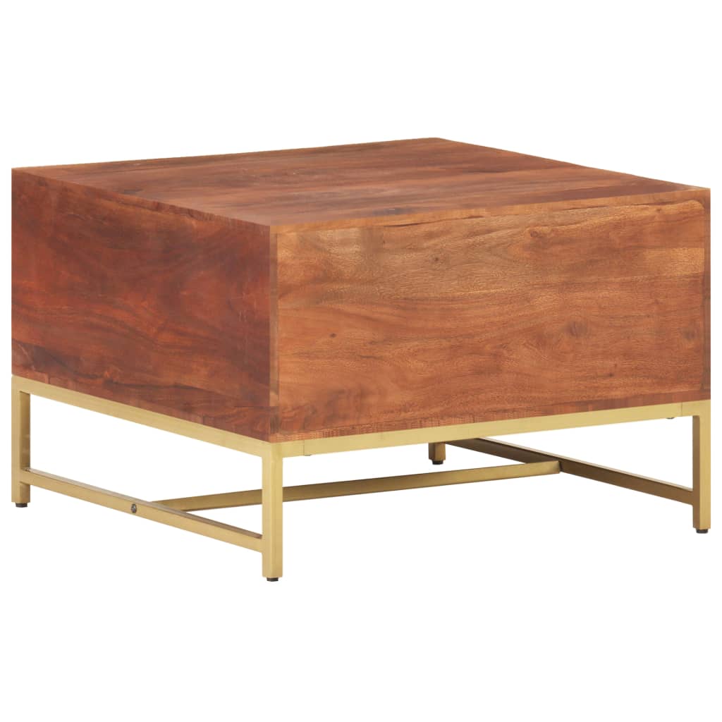 Coffee table 67x67x45 cm solid acacia wood honey brown - number 4.