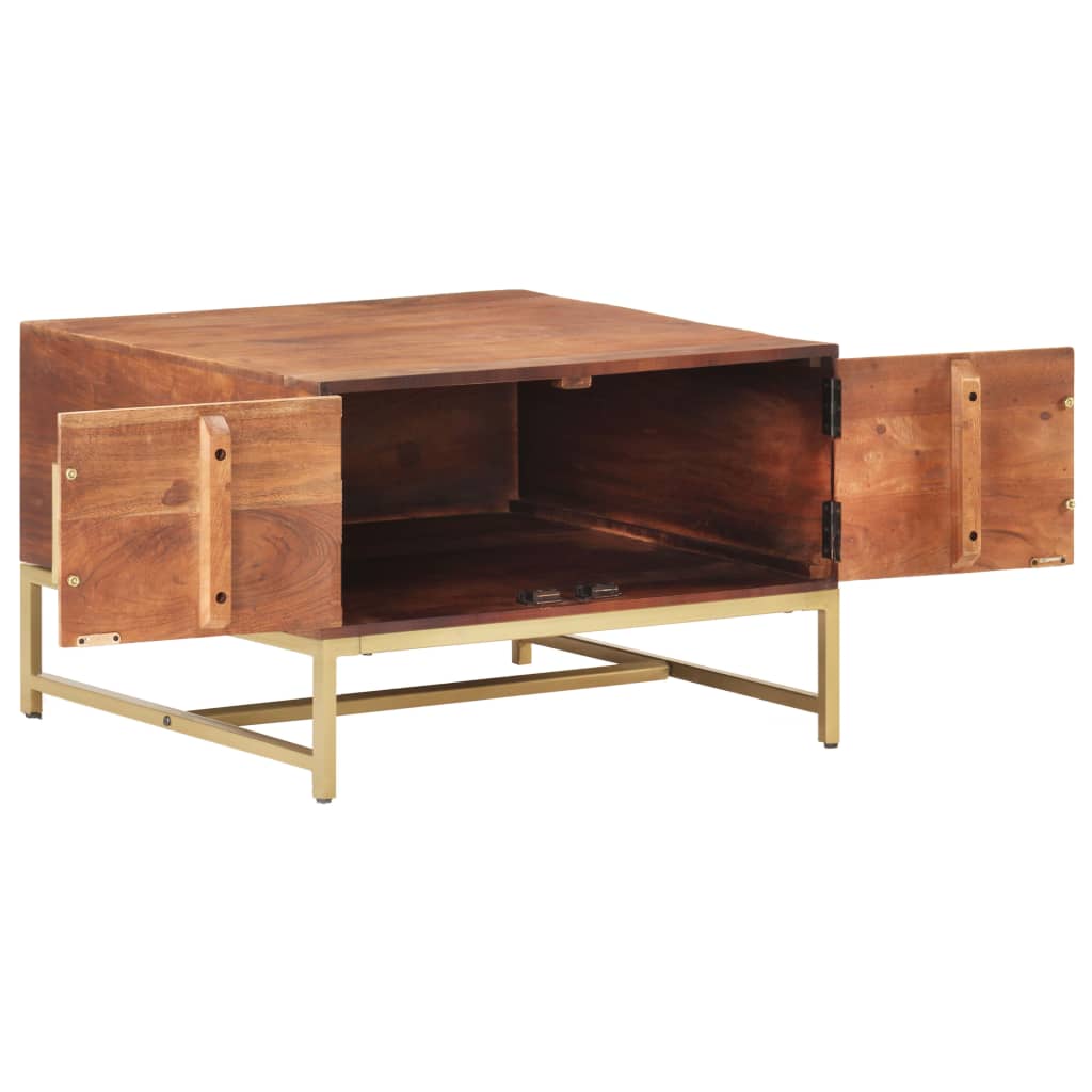 Coffee table 67x67x45 cm solid acacia wood honey brown - number 3.