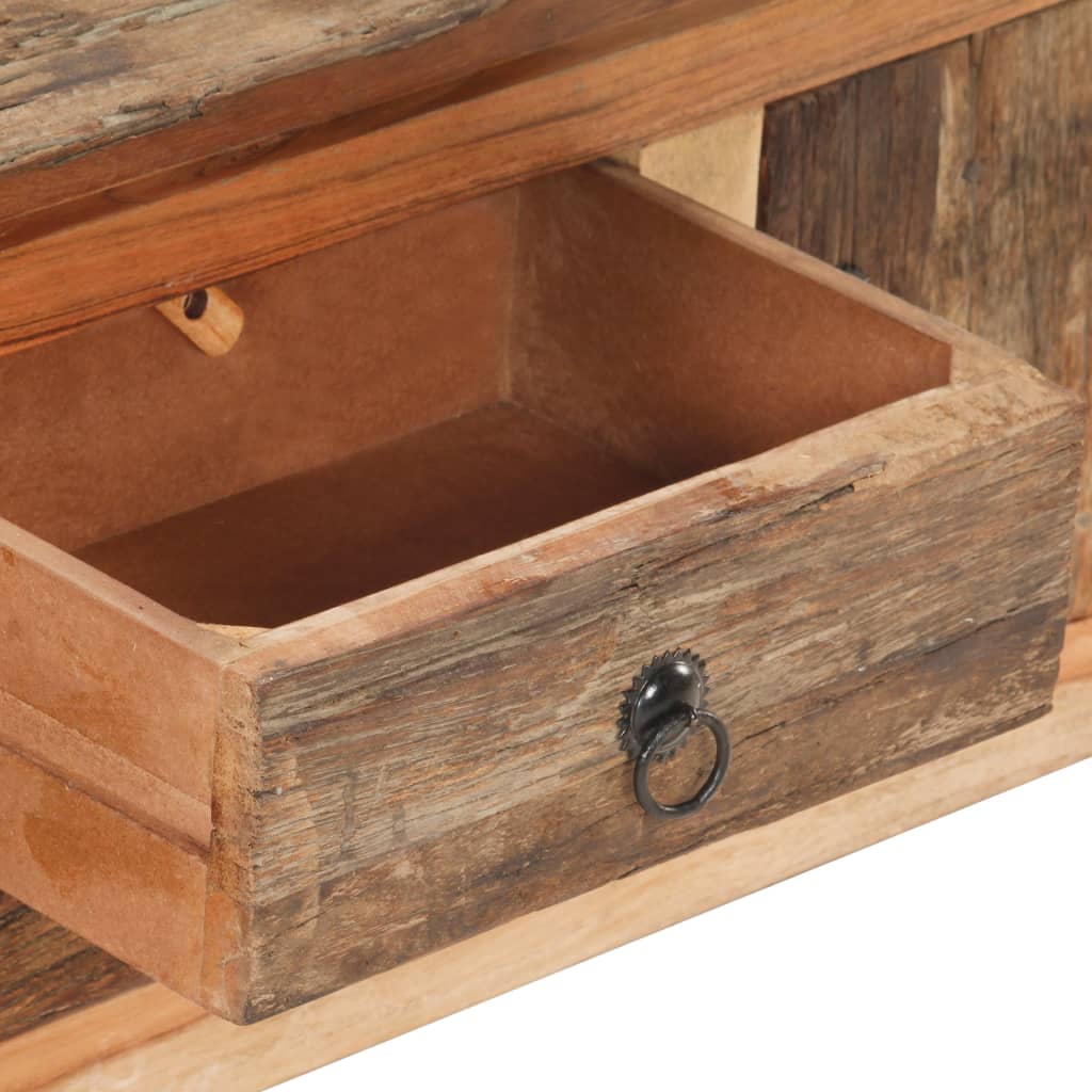 Szafka rtv 120x30x40 cm lite drewno akacjowe i drewno z odzysku - number 7.