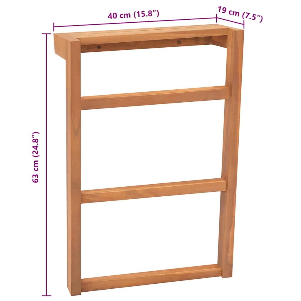 Håndklædeholdere 2 stk. massivt teaktræ - number 7.