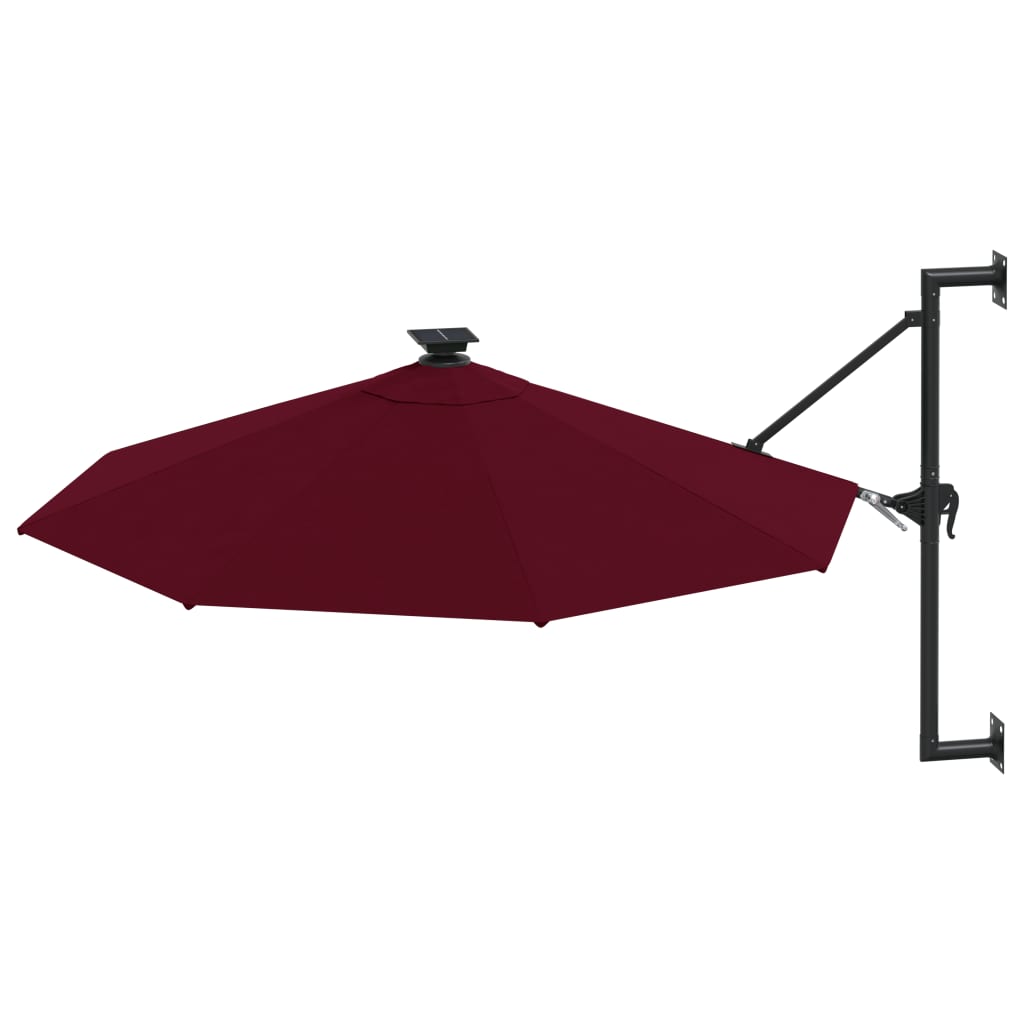 Ombrellone da parete con luce led 300 cm bordeaux - bordeaux, 1 - number 3.