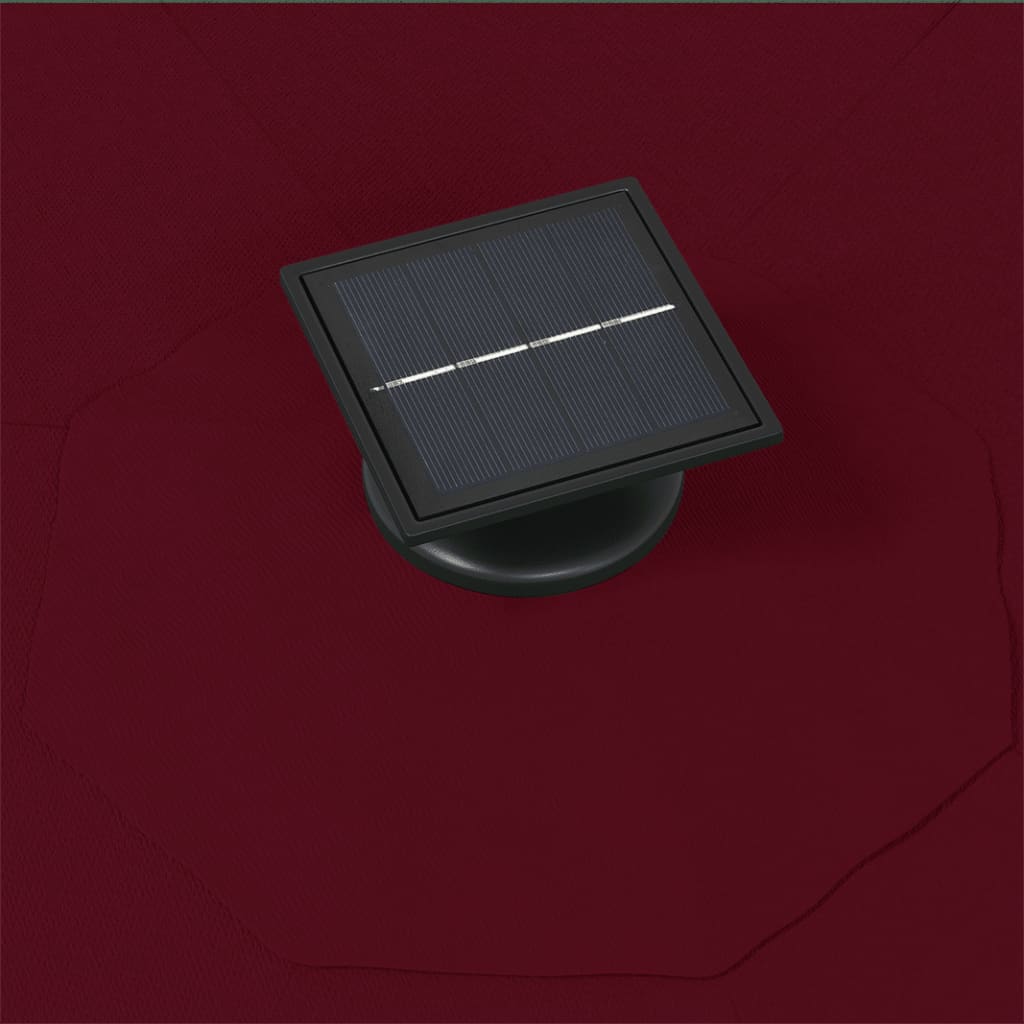 Ombrellone da parete con luce led 300 cm bordeaux - bordeaux, 1 - number 6.