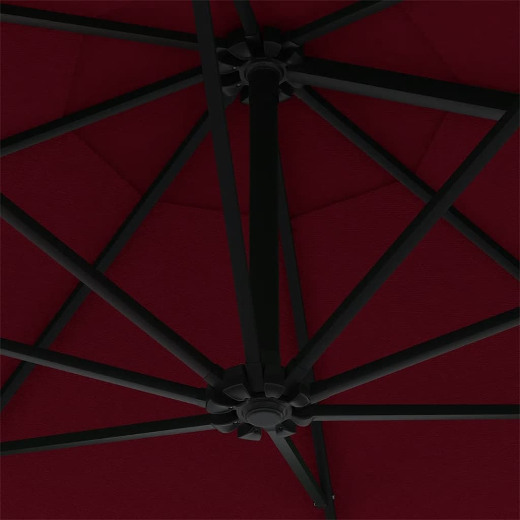 Ombrellone da parete con luce led 300 cm bordeaux - bordeaux, 1 - number 8.