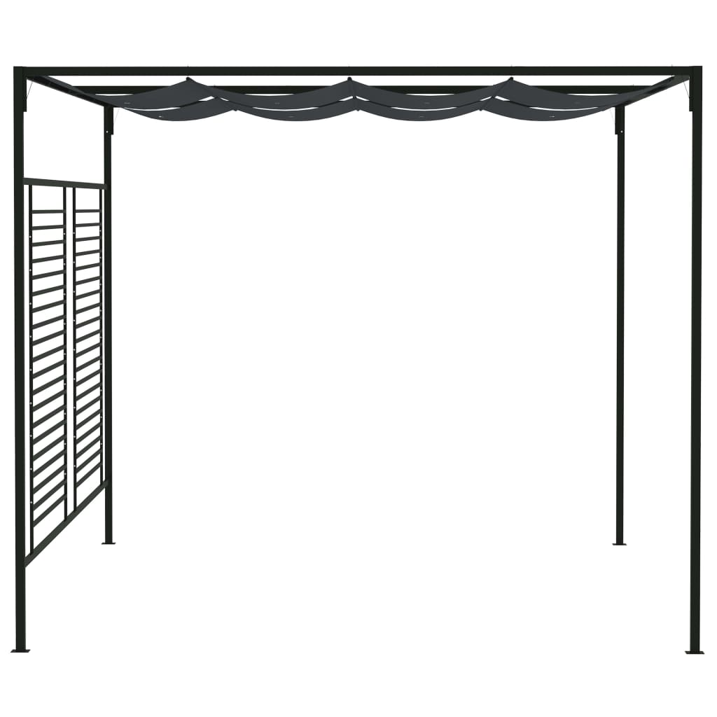 Gazebo with retractable roof 4x3x2.3 m 180 g/m² anthracite - number 3.