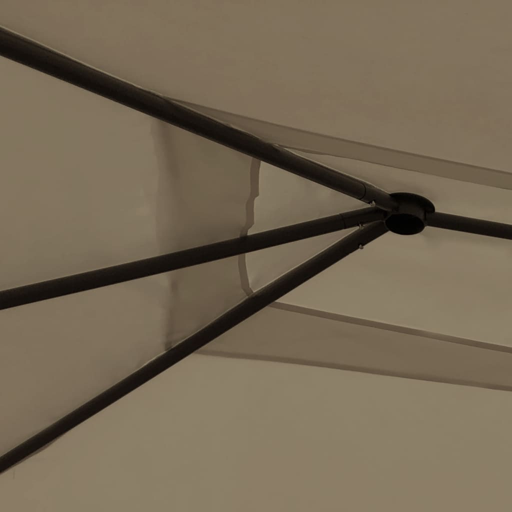 Sjenica 3x4x2,6 160 g/m² - sivo-smeđa, 3 x 3 x 2,6 m, 1, s poklopcem za stup - number 3.