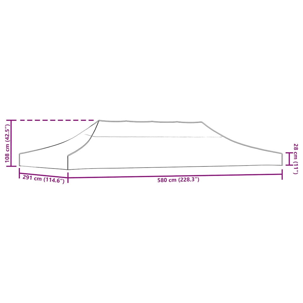 Tag til festtelt 270 g/m² - gul, 6 x 3 m, 1 - number 6.