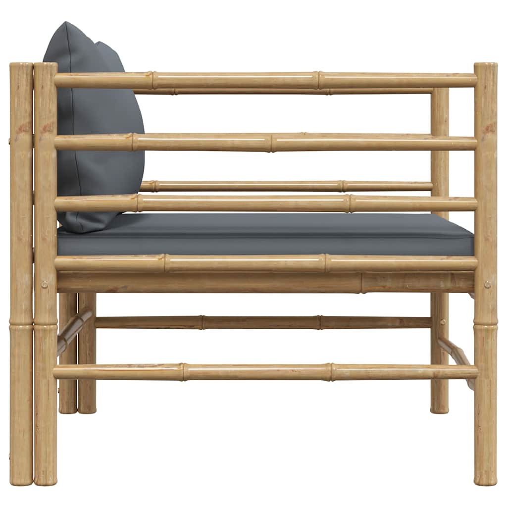 Vrtna garnitura s jastucima od bambusa - tamno siva, 1, fotelja - number 4.