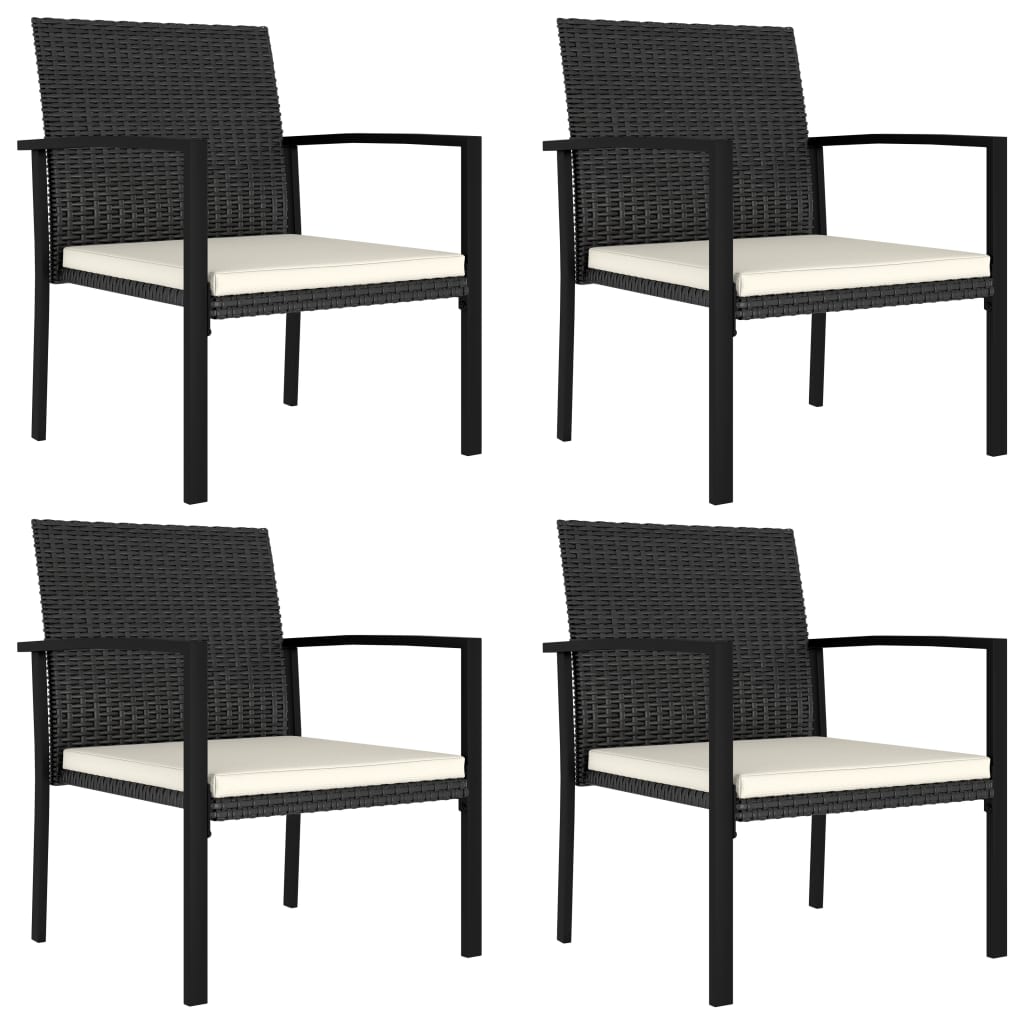 Havestole stk. polyrattan - sort, 4 - number 1.