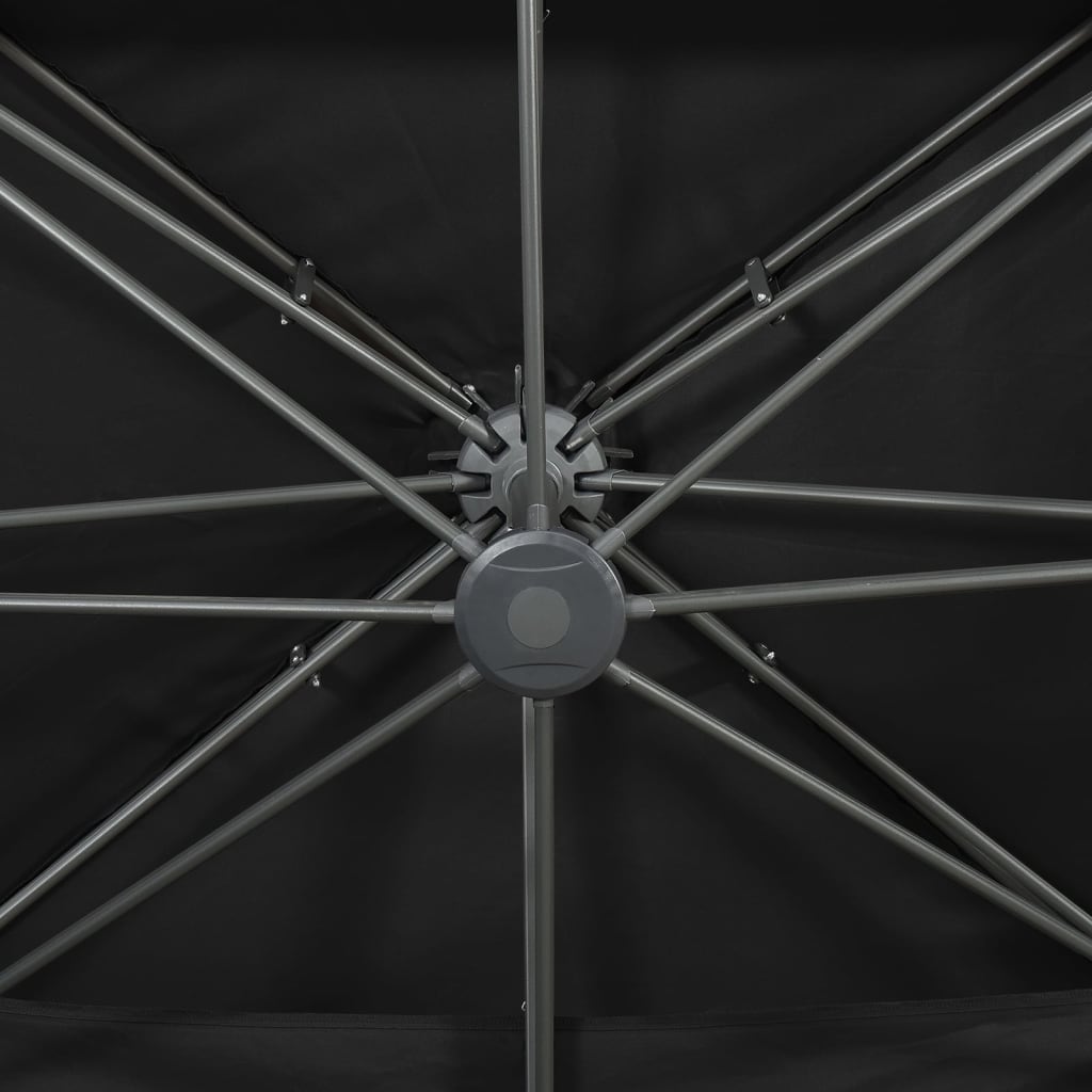 Viseći suncobran s duplim vrhom 400x300 cm - crni, 300x400 cm, 1 - number 7.