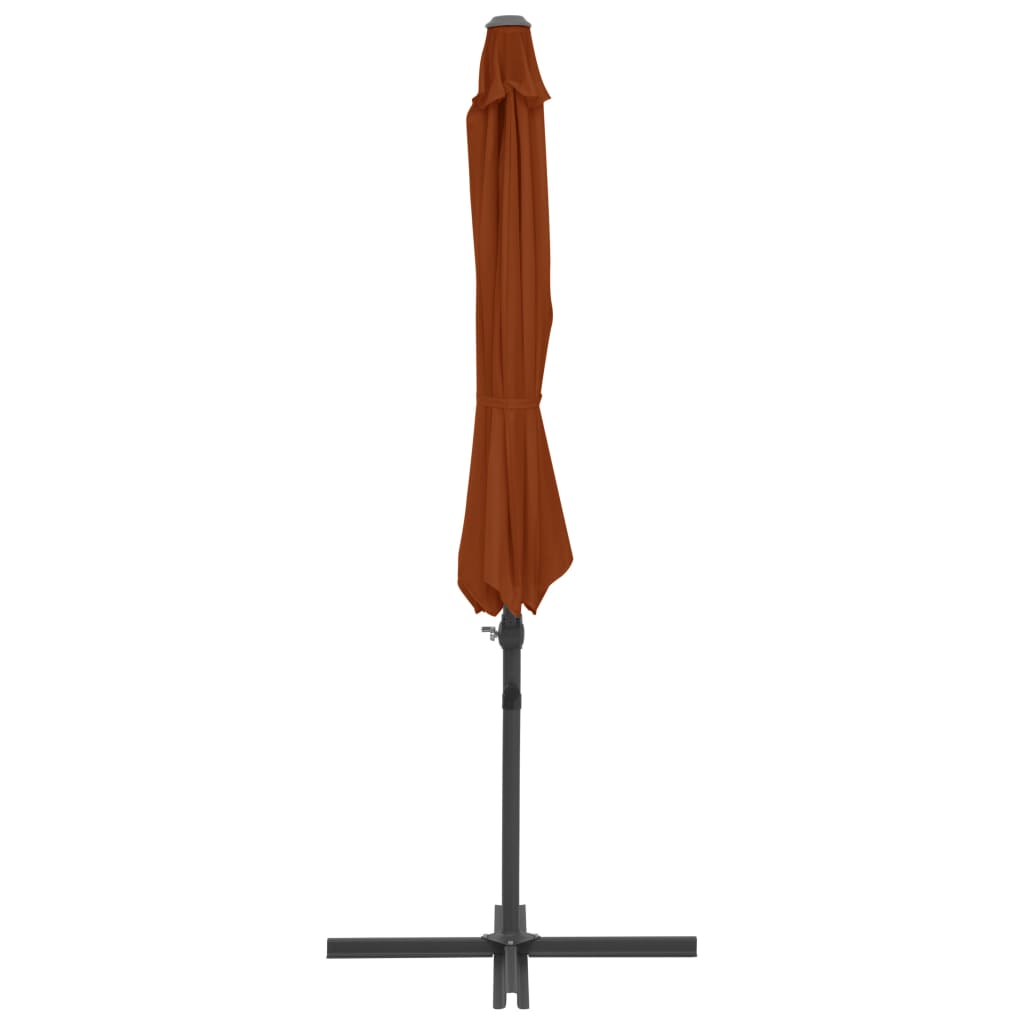 Hanging parasol 300 cm steel rod - terracotta, 300 x 255 cm, 1 - number 4.