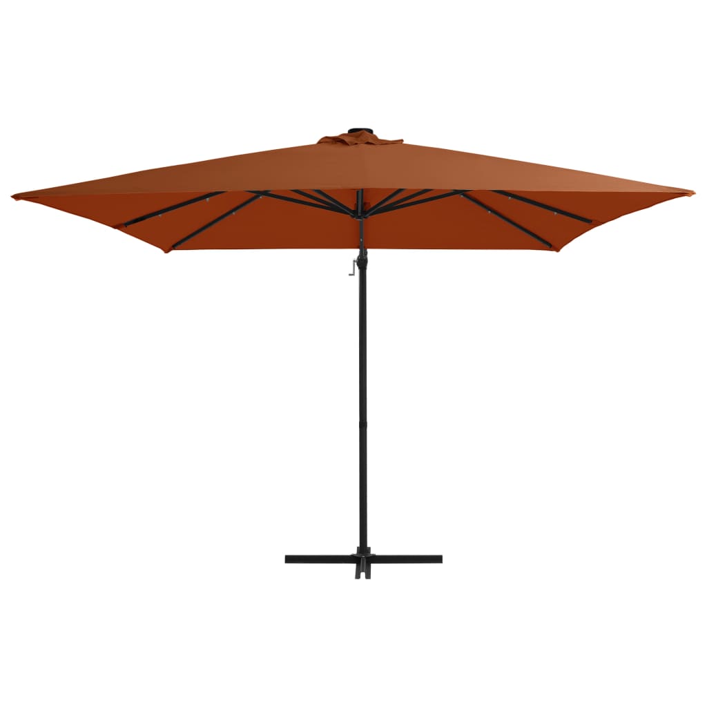 Hanging parasol with led light - terracotta, 250 x 250 cm, 1 - number 2.