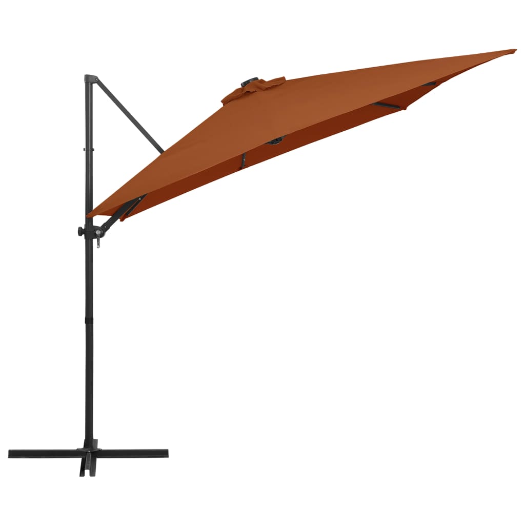 Hanging parasol with led light - terracotta, 250 x 250 cm, 1 - number 4.