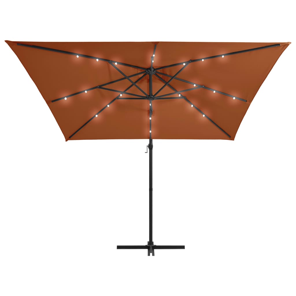 Hanging parasol with led light - terracotta, 250 x 250 cm, 1 - number 3.