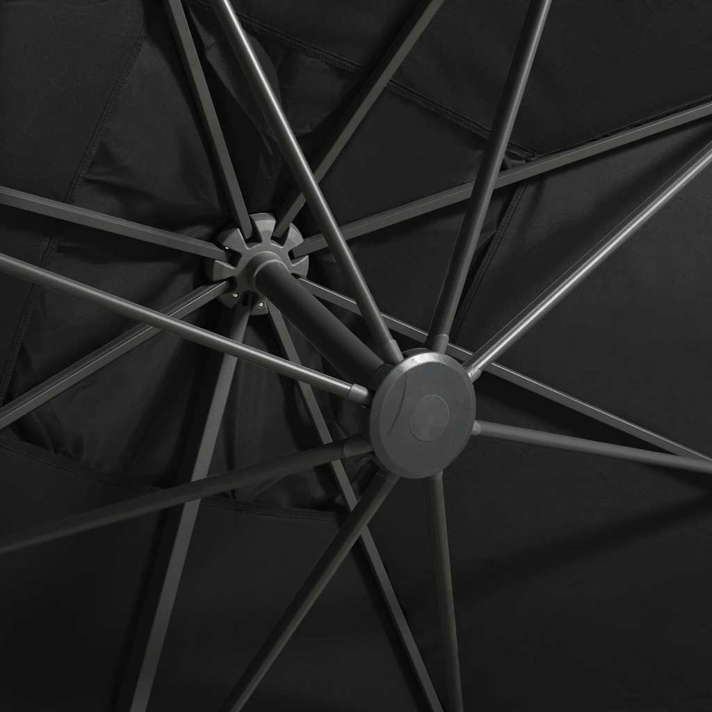 Hængeparasol med stang og led-lys - sort, ooo 1, 1 - number 9.