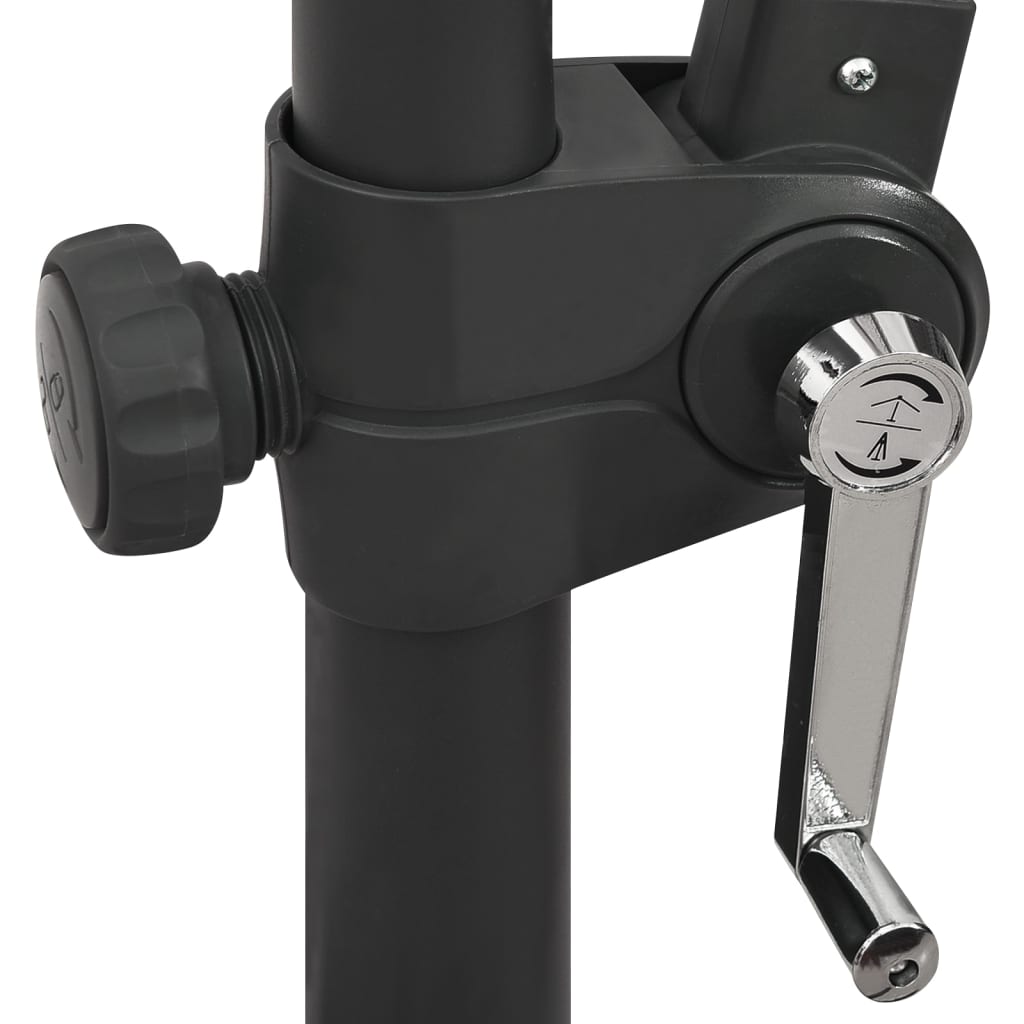 Viseći suncobran sa stupom i led svjetlom 300 cm - crni, 1 - number 9.