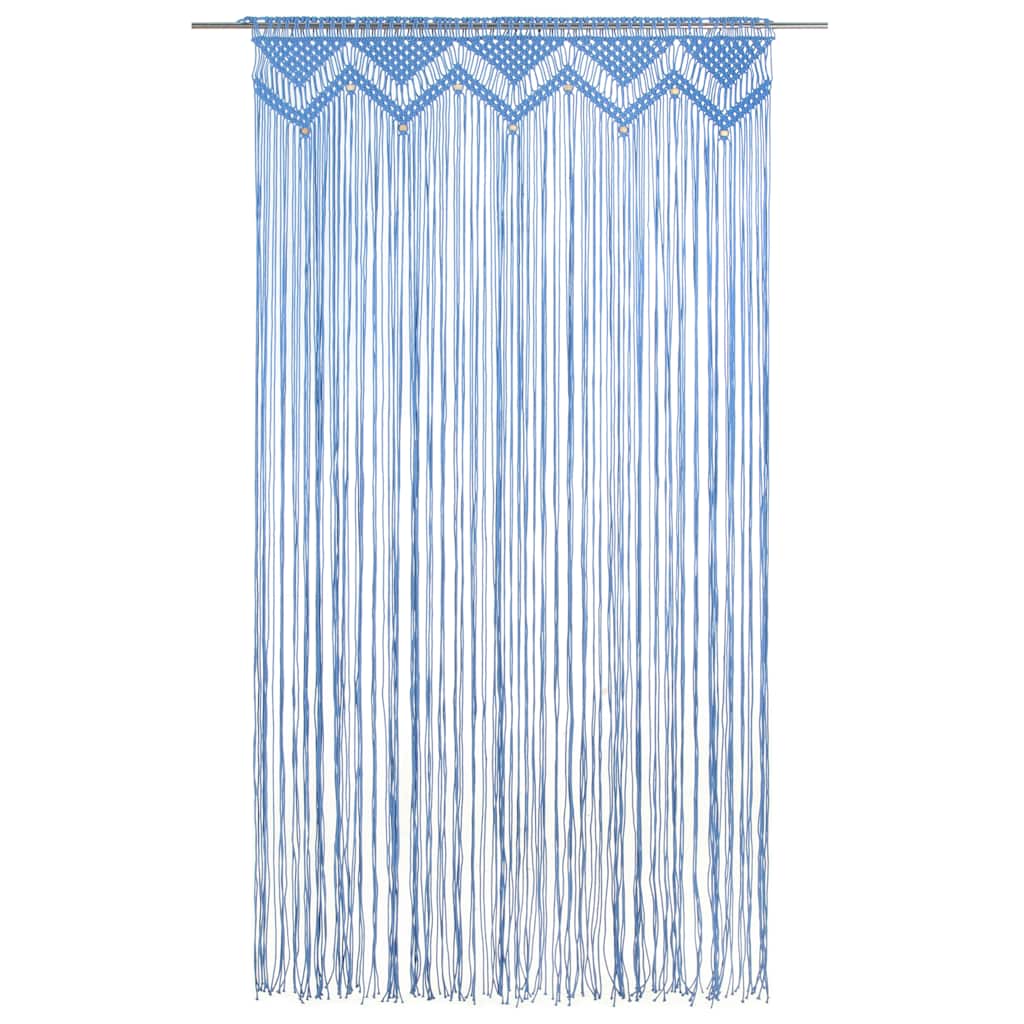 Macrame curtain 140x240 cm cotton - blue, 1 - number 2.