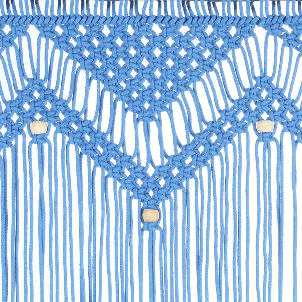 Macrame curtain 140x240 cm cotton - blue, 1 - number 4.