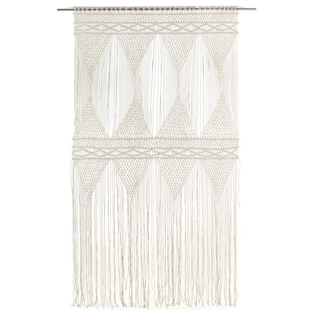 Macrame curtain 140x240 cm cotton - cream, 1 - number 2.