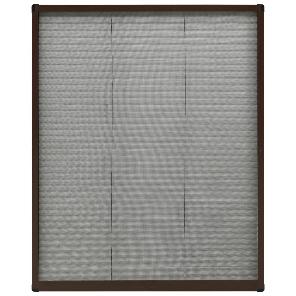 Pleated insect net for windows aluminum - brown, 60 x 80 cm - number 2.