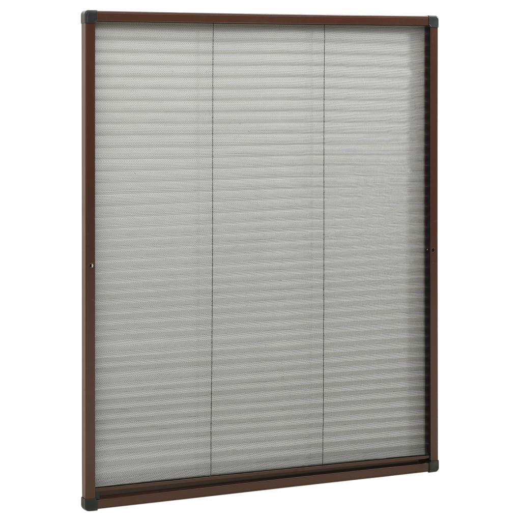 Pleated insect net for windows aluminum - brown, 60 x 80 cm - number 3.