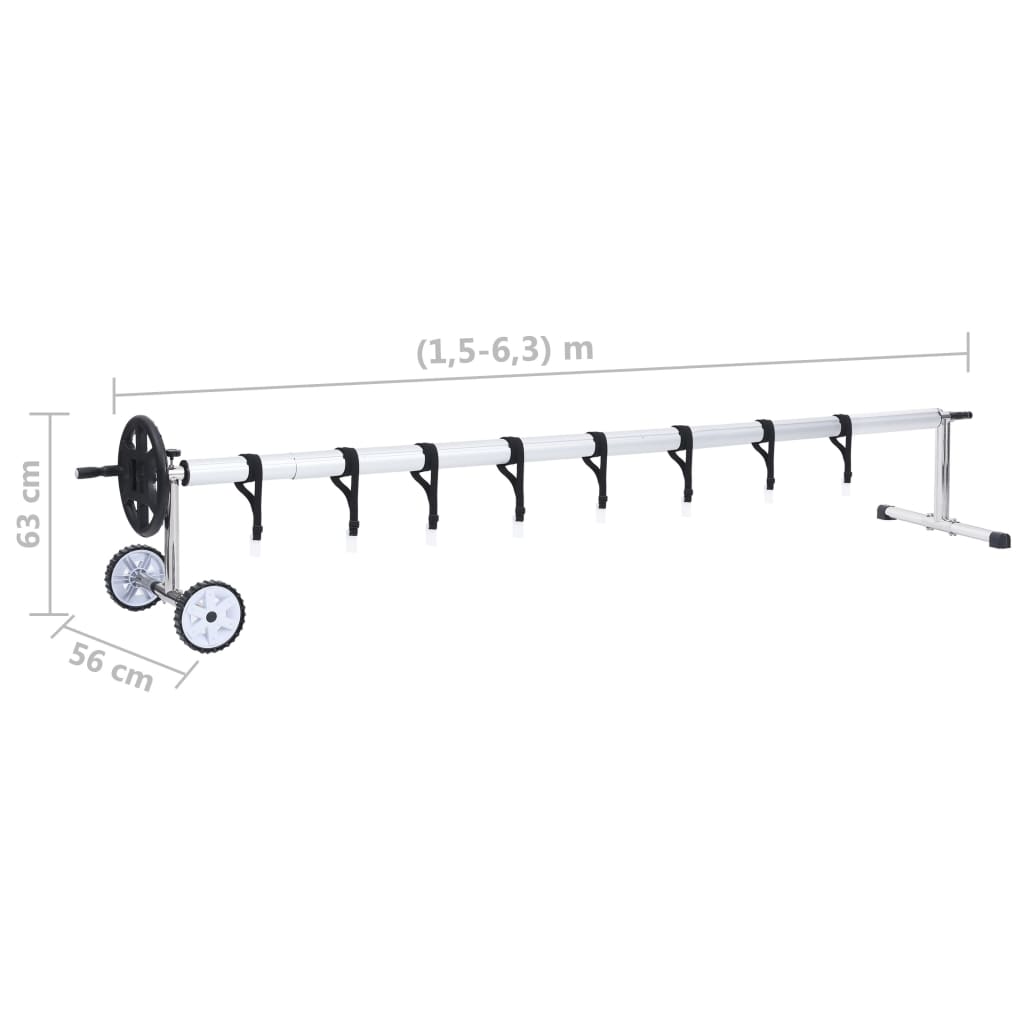 Opruller til poolovertræk med fod i rustfrit stål - number 7.