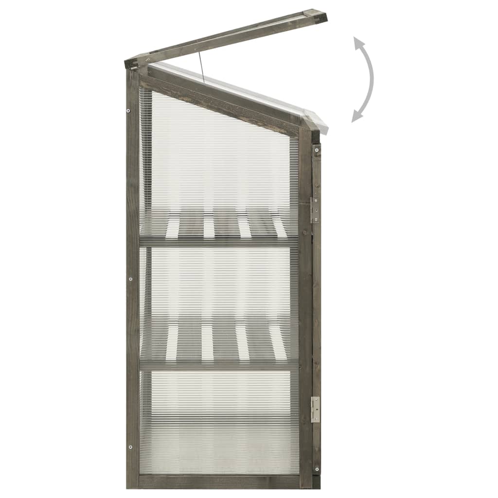 Greenhouse 60x45x100 cm pine - gray, 1 - number 4.