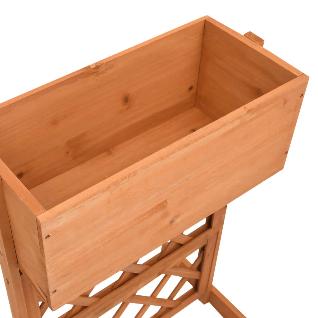 Planter with trellis 45x30x74 cm solid pine orange - number 4.