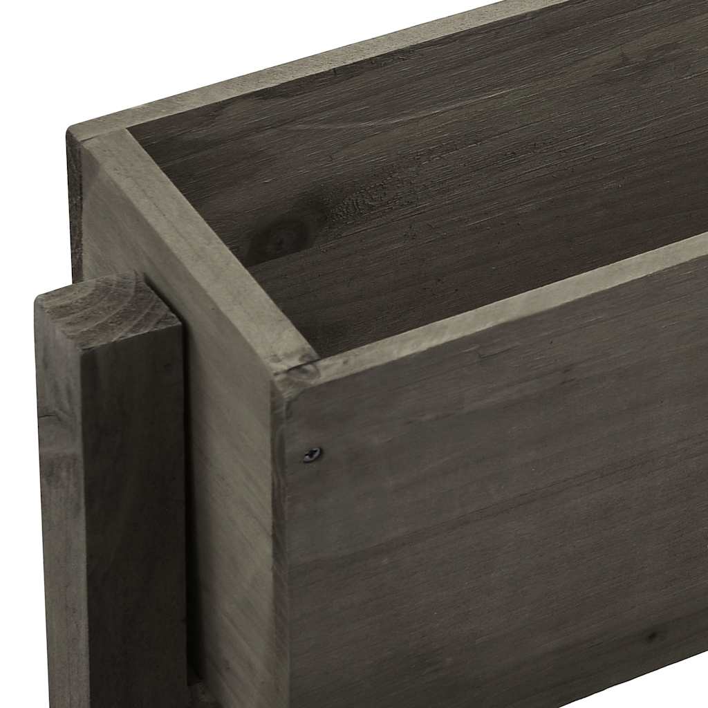 Foldable planter 60x14x75 cm solid pine - grey, 1 - number 4.