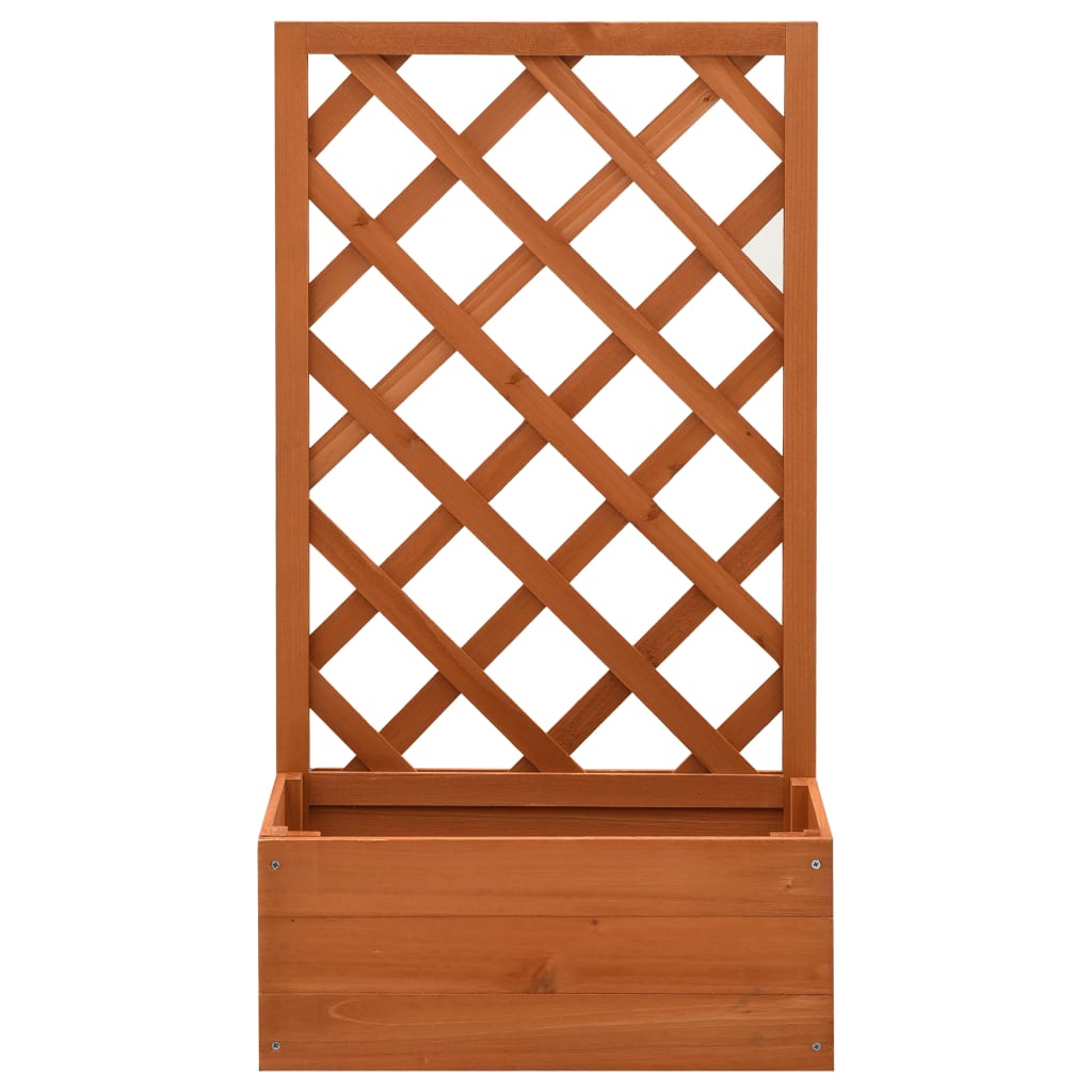Planter with trellis 50x25x90 cm solid pine - orange, 1 - number 2.