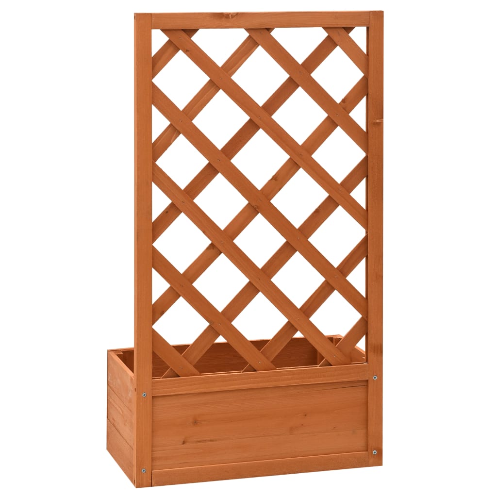 Planter with trellis 50x25x90 cm solid pine - orange, 1 - number 4.