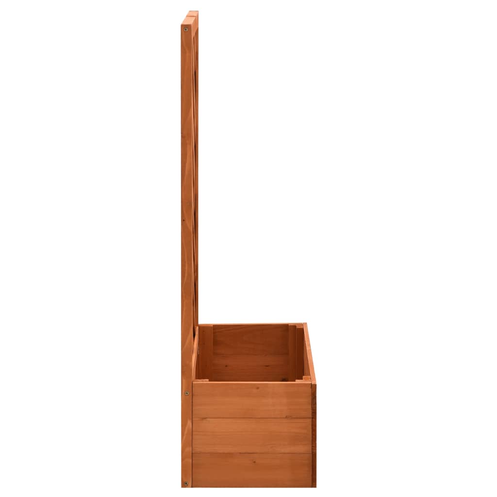 Planter with trellis 50x25x90 cm solid pine - orange, 1 - number 3.