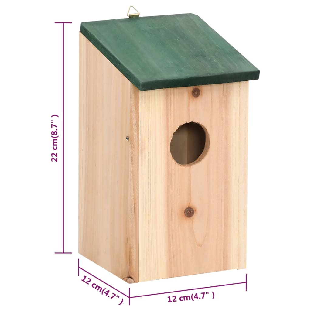 Bird houses 10 pcs. 12x12x22 cm solid pine - number 9.