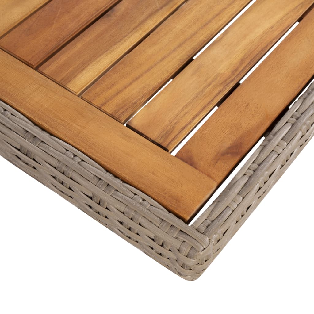 Zestaw stołowy do jadalni na zewnątrz 9 części polirattan brązowy - number 8.