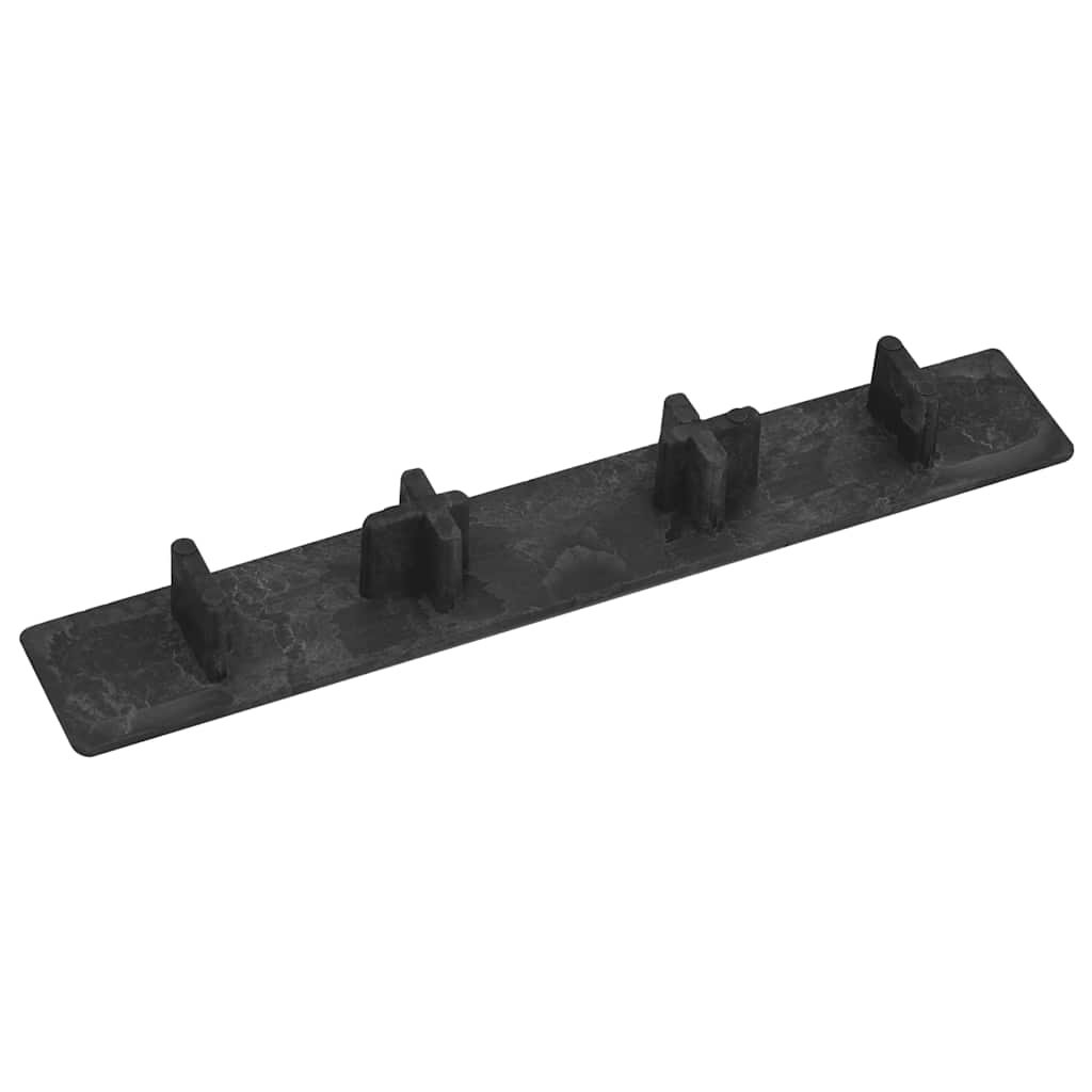 Endehætter til terrasse 10 stk. plastik sort - number 2.