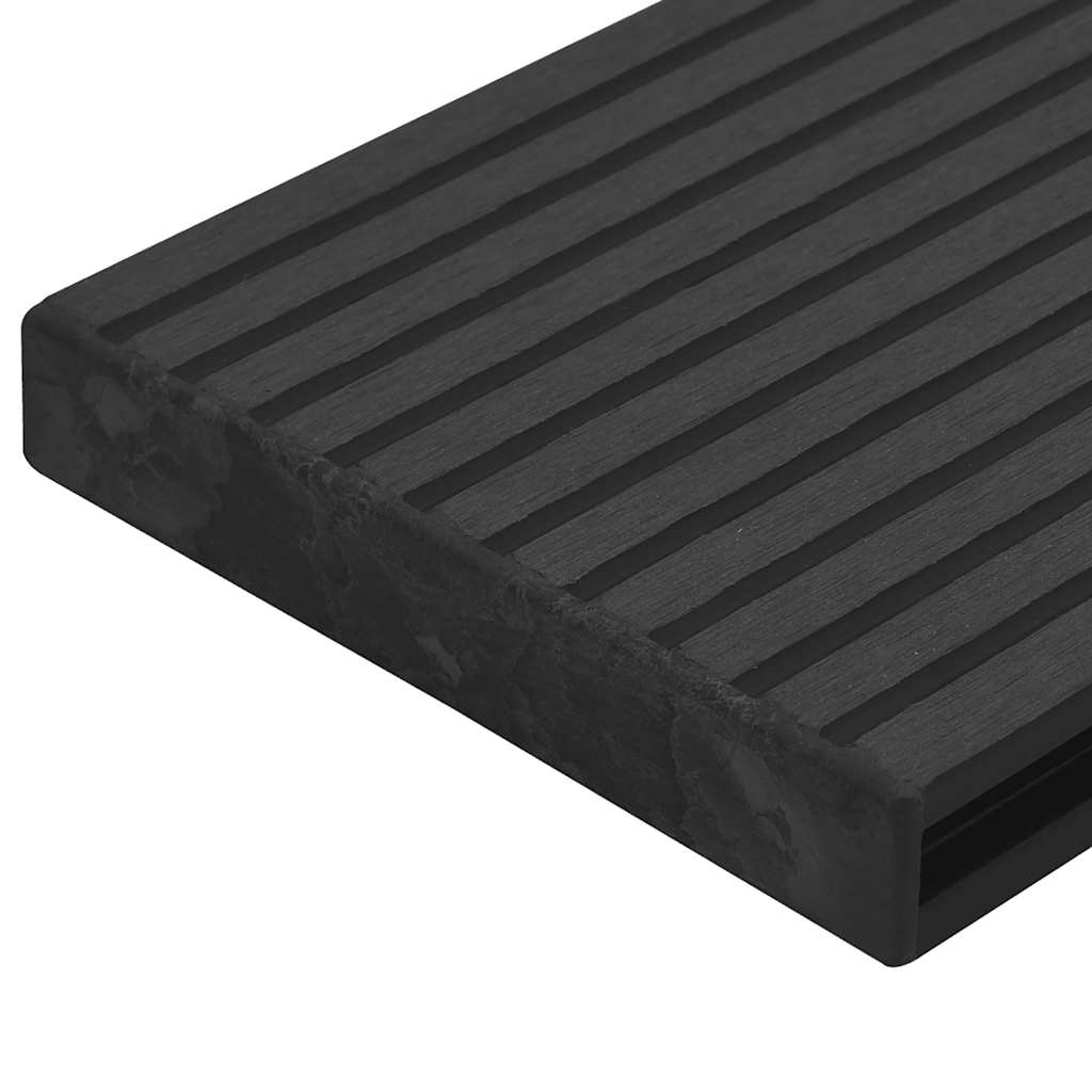 Endehætter til terrasse 10 stk. plastik sort - number 5.