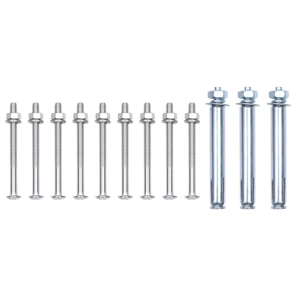 Stödbeslag för staketstolpar 3 st. galvaniserat stål - number 8.