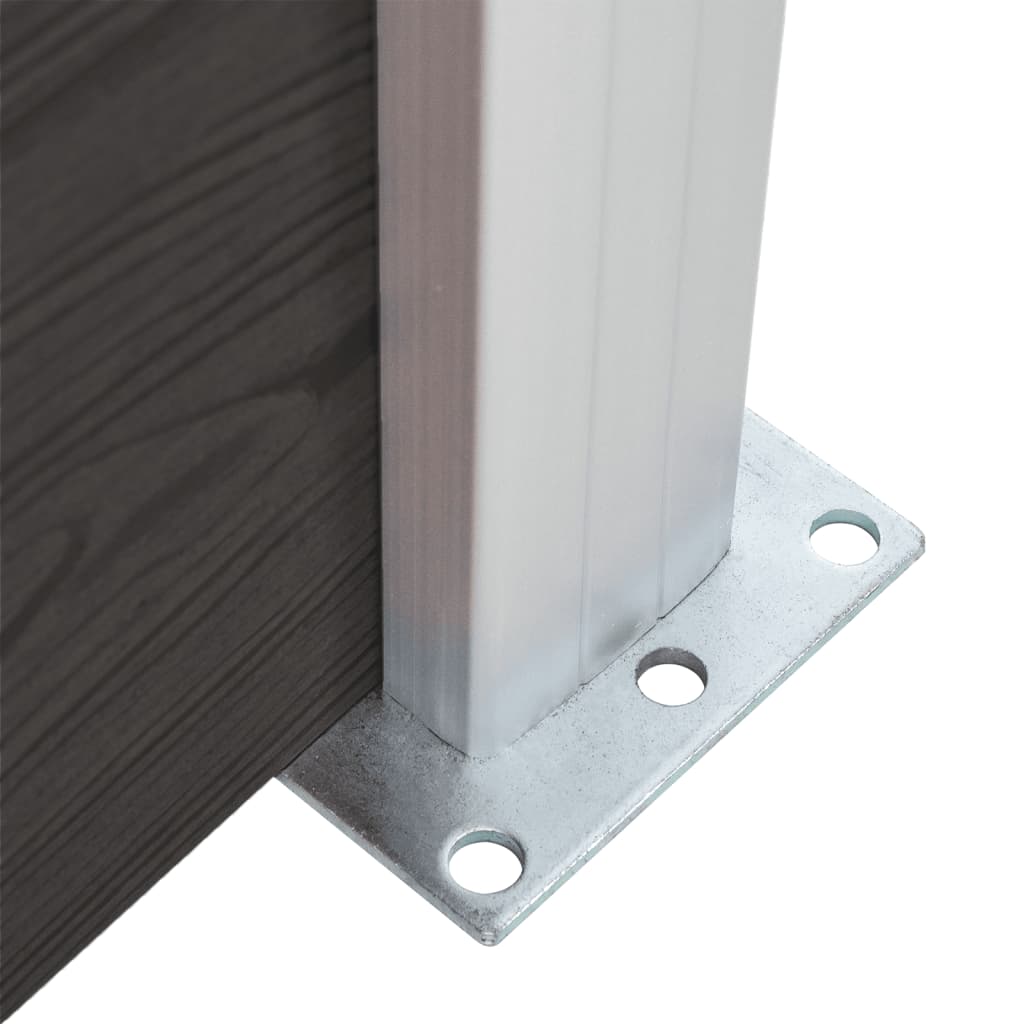 Staketpanel 95x(105-180) cm wpc svart - number 5.