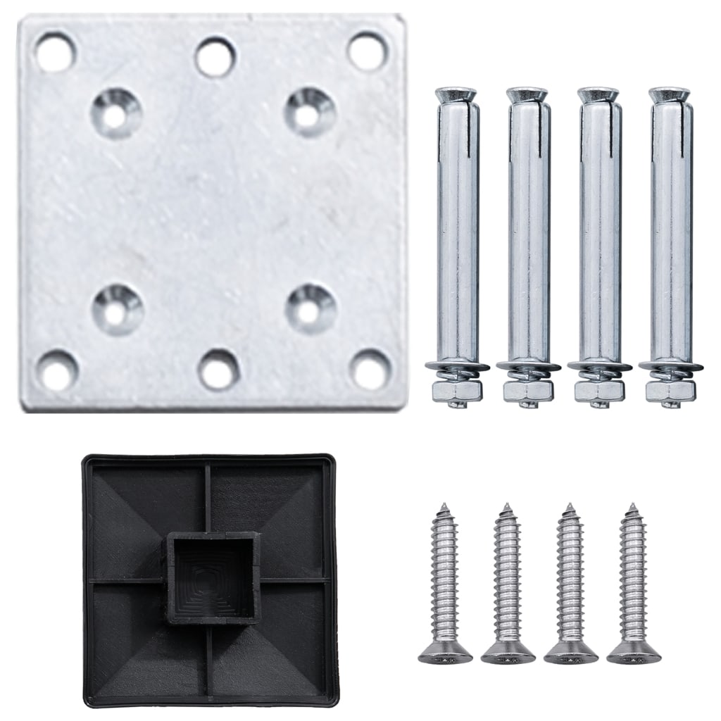 Staketpanel 95x(105-180) cm wpc svart - number 7.