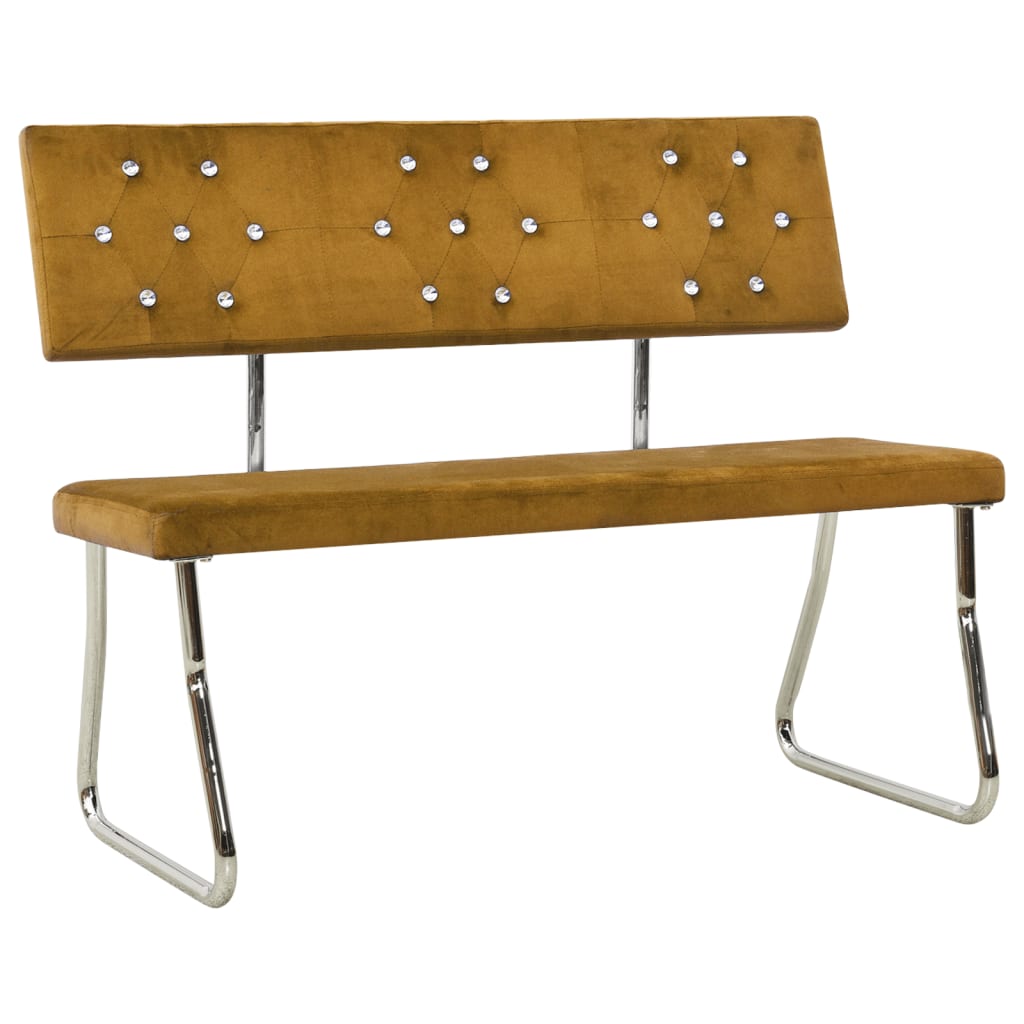 Bænk 110 cm fløjl - brun - number 1.
