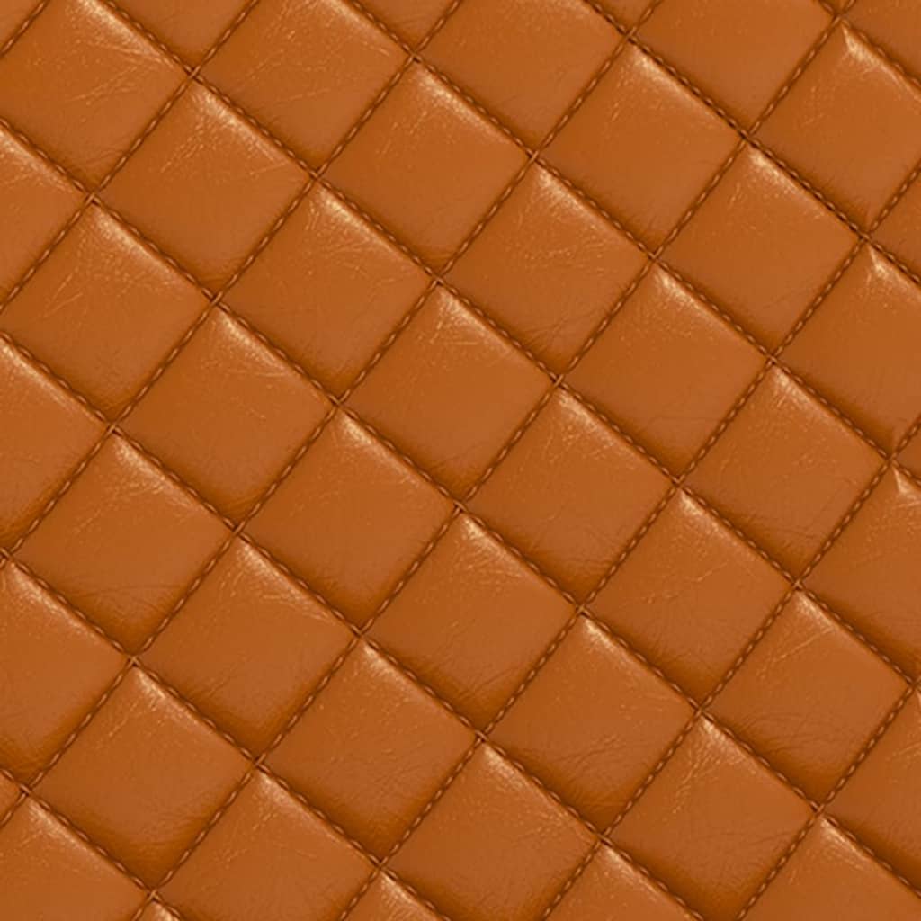 Stol med cantilever kunstlæder brun - number 7.