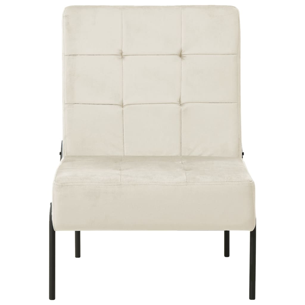 Fauteuil 65x79x87 cm velours blanc - crème, 1 - number 2.