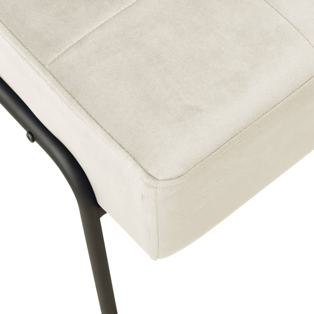 Fauteuil 65x79x87 cm velours blanc - crème, 1 - number 5.