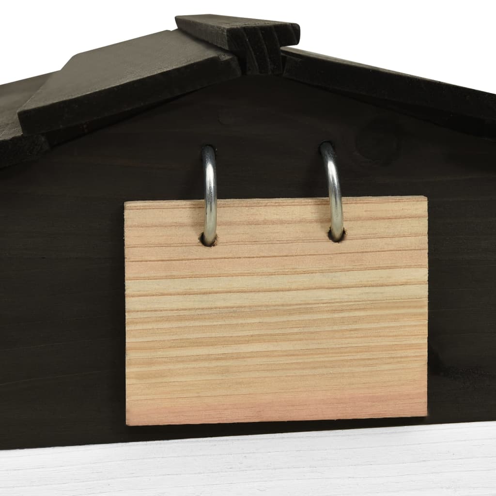 Shed for robotic lawnmower 78x74x54 cm pine - black and white, 1 - number 5.