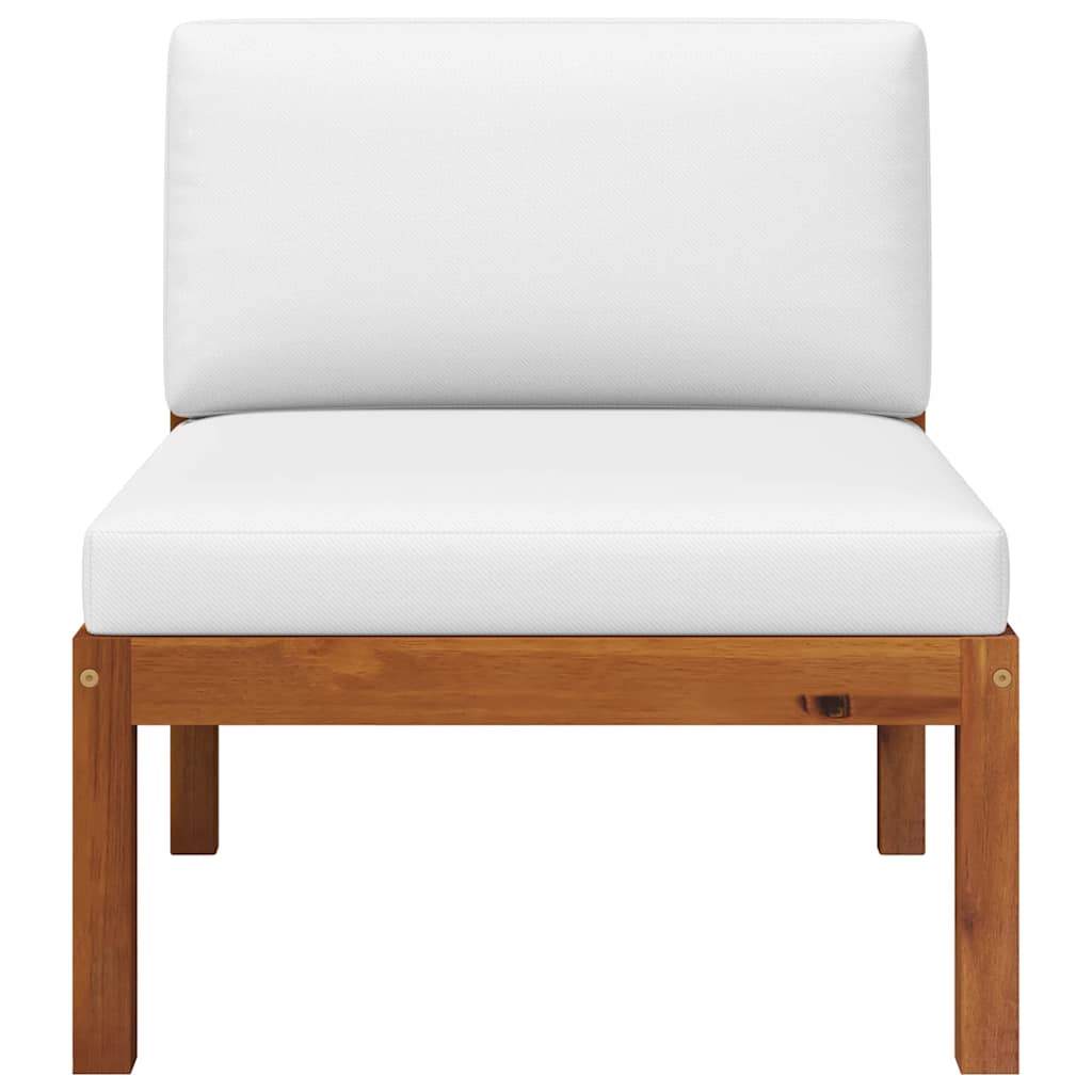 Lounge garnitura za vrt 2 dijela s jastucima od punog bagremovog drva - 1, kauč središnji + kutni kauč - number 3.